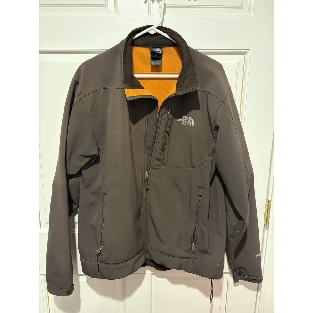 The North‎ Face Jacket TNF Apex Softshell Full Zip Brown Men's Size Large